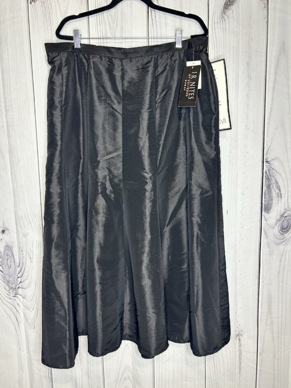 J R Nites by Caliendo Woman Long Gored Taffeta Skirt Sz 18W A-Line Maxi Evening